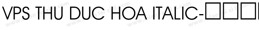 VPS Thu Duc Hoa Italic字体转换